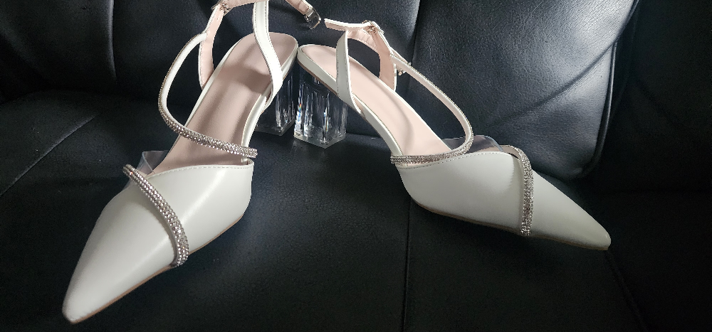 White Rhinestone Heels - photo 5