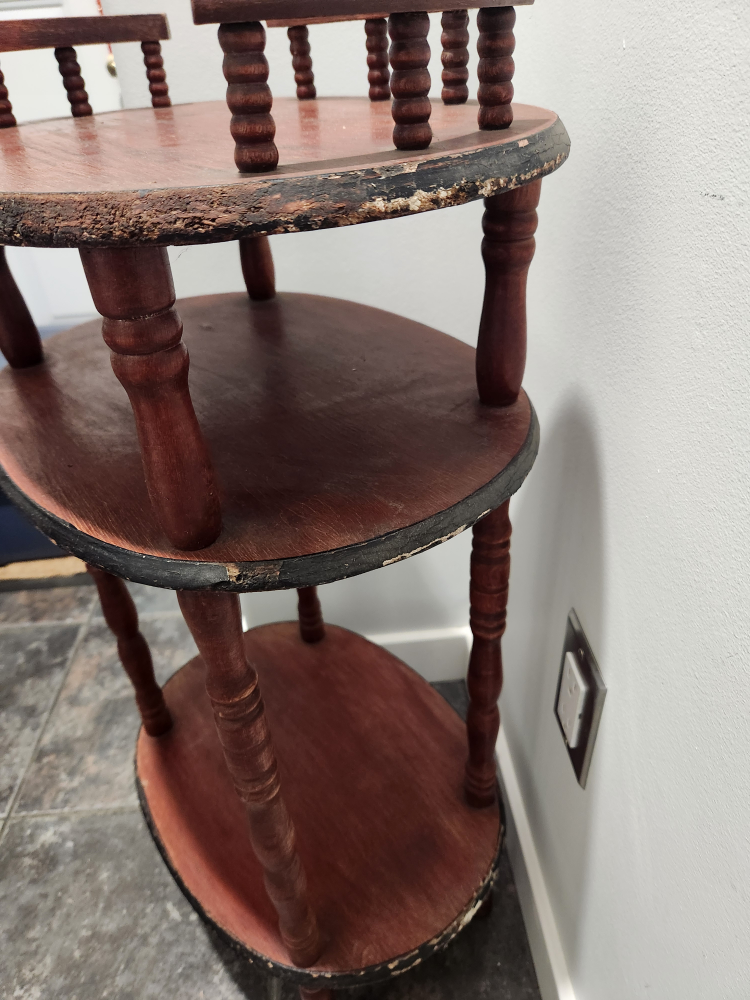 Rustic Three Tiered Wooden Side Table - photo 4