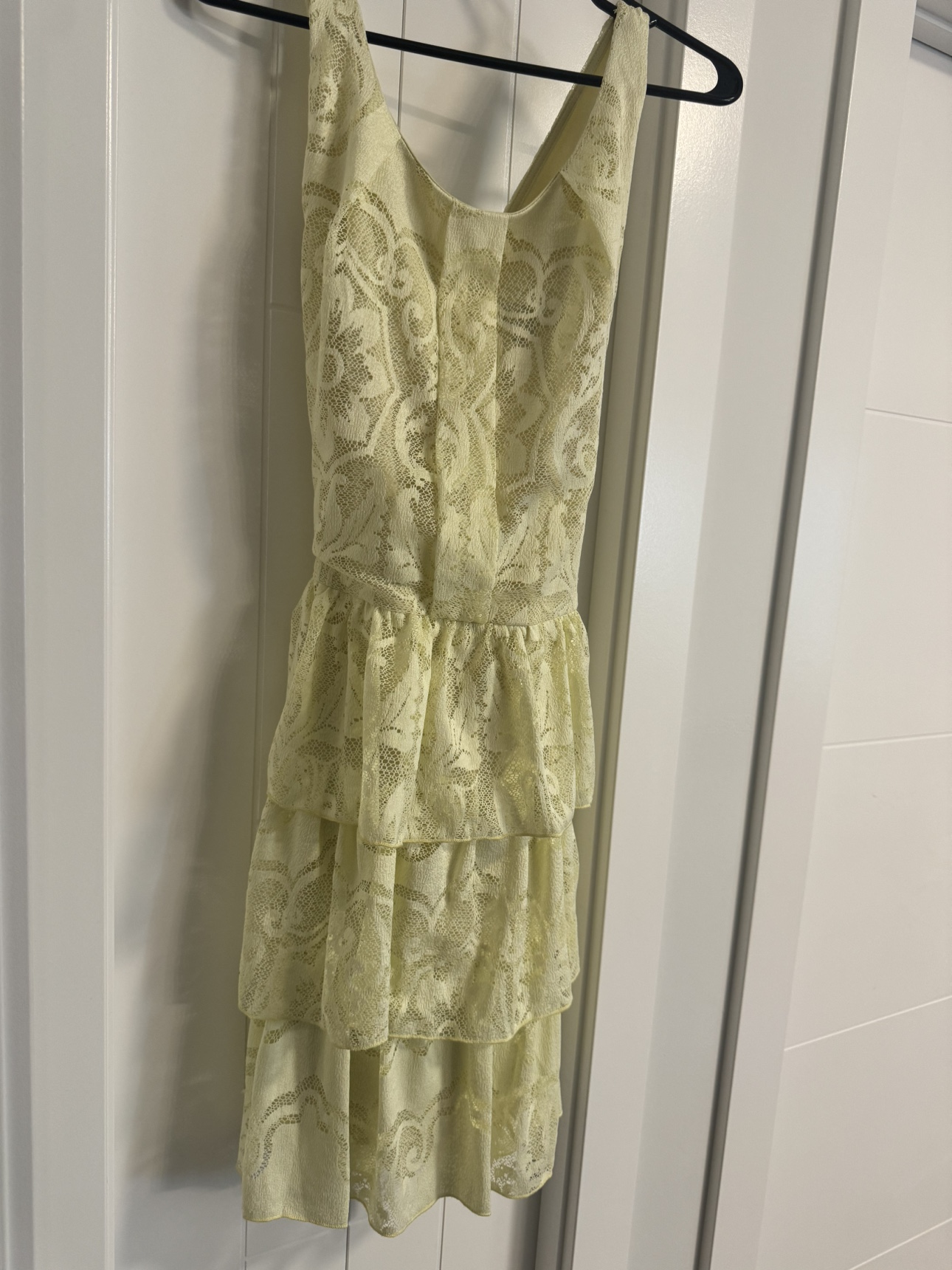 Le Chateu Yellow Lace Dress