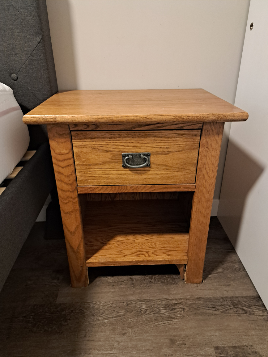 Wood Nightstand x2