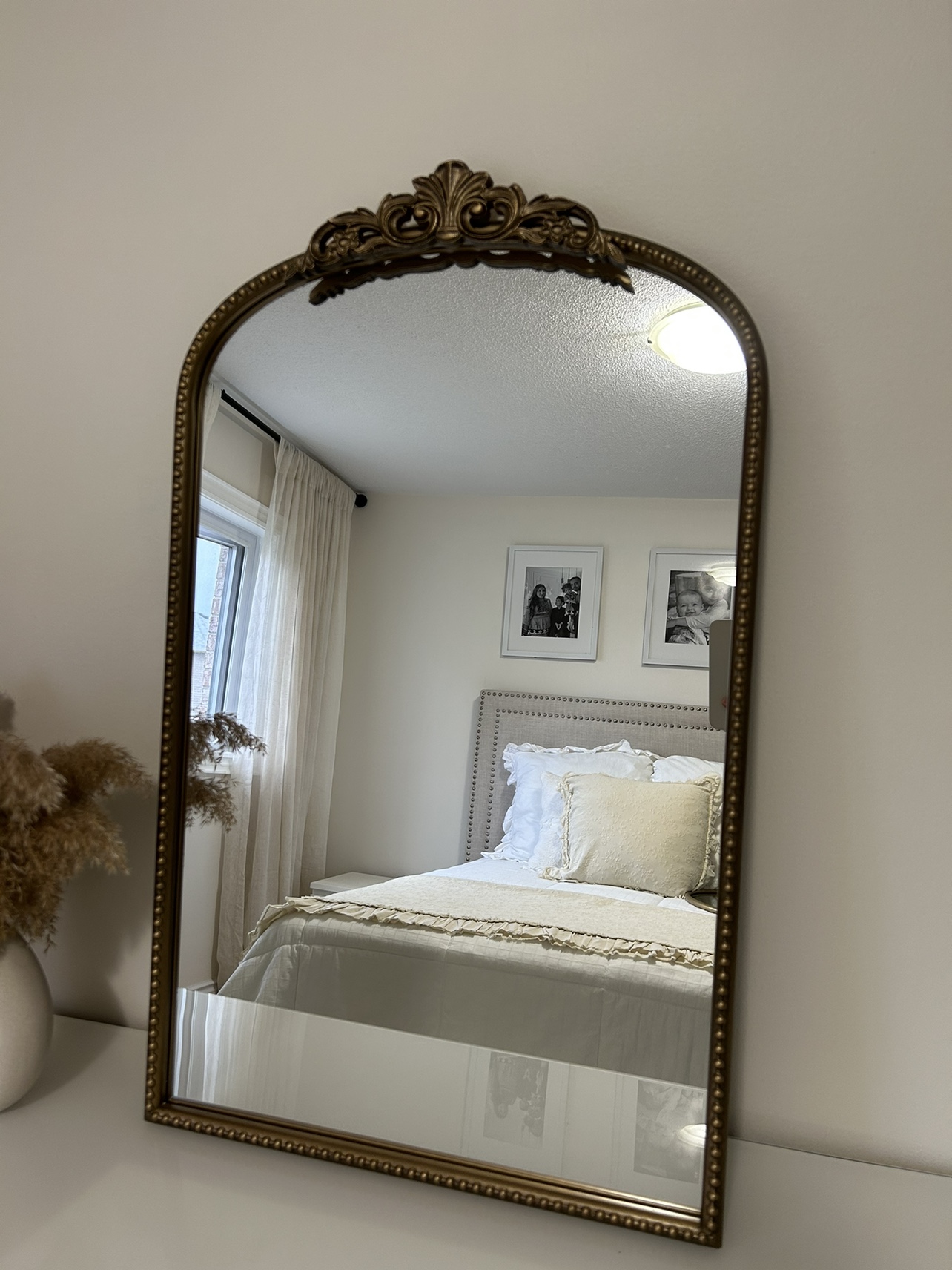 Gold antique Arch Mirror