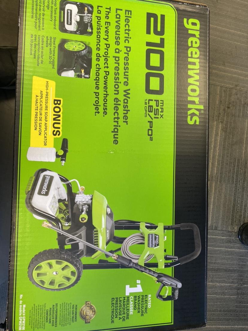 Greenworks 2100 PSI Electric Pressure Washer - photo 2