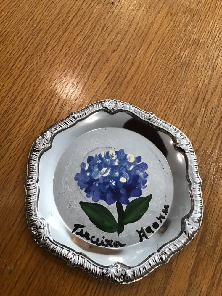 Silver Hand-Painted Plate image indicator(2)