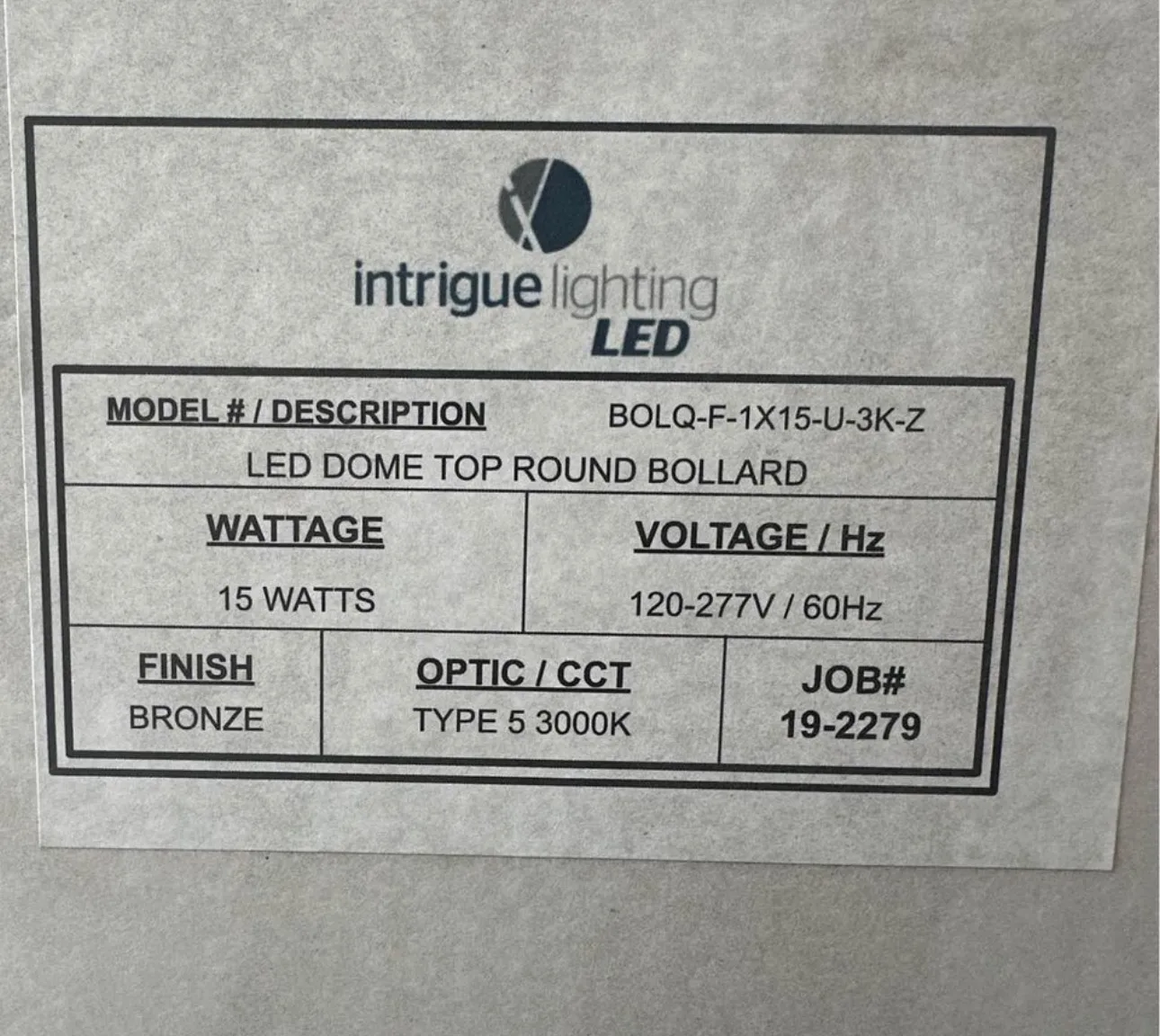 Intrigue Lighting LED Bollard image indicator(3)