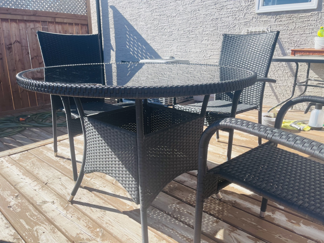 waterproof Patio Table and 4 Chairs Set