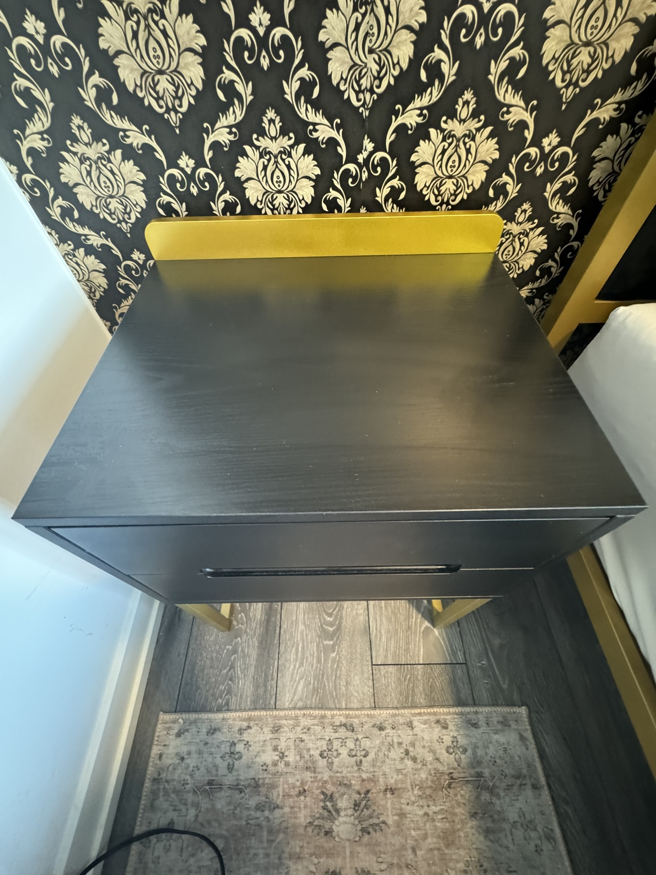 2 Black and Gold Nightstands - photo 3