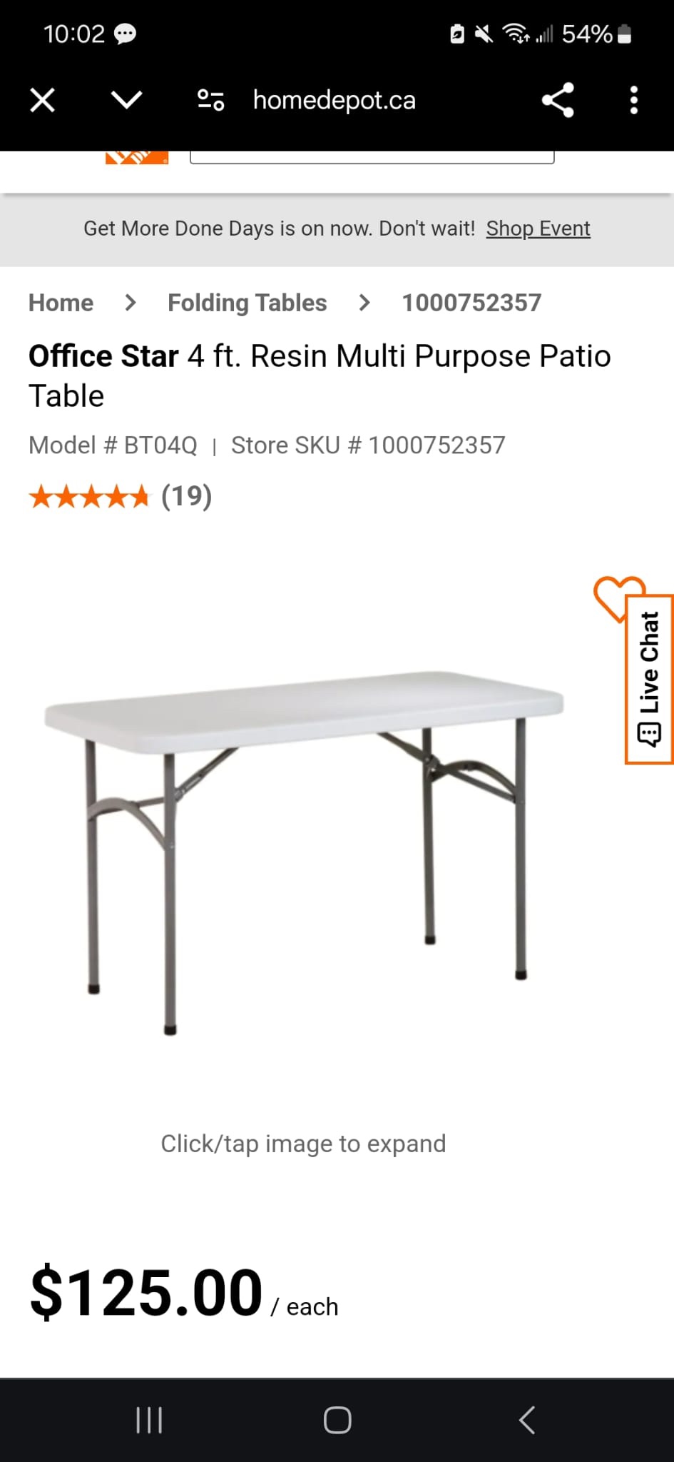 Folding Table