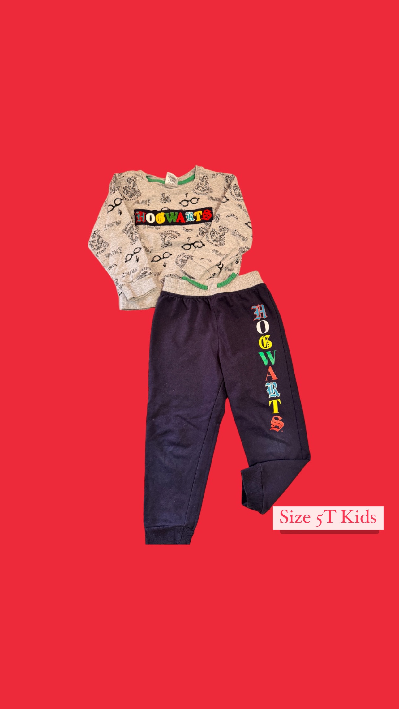 Harry Potter Kids Size 5T Pajama Set