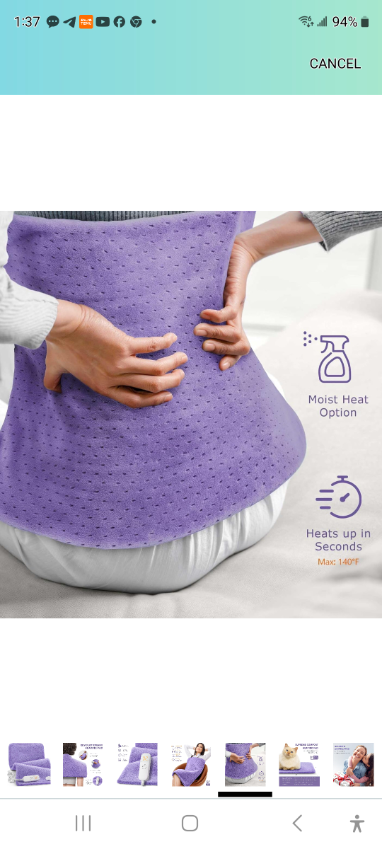 Brand new heating pad for back ,pain relief 33" x 17". - photo 5