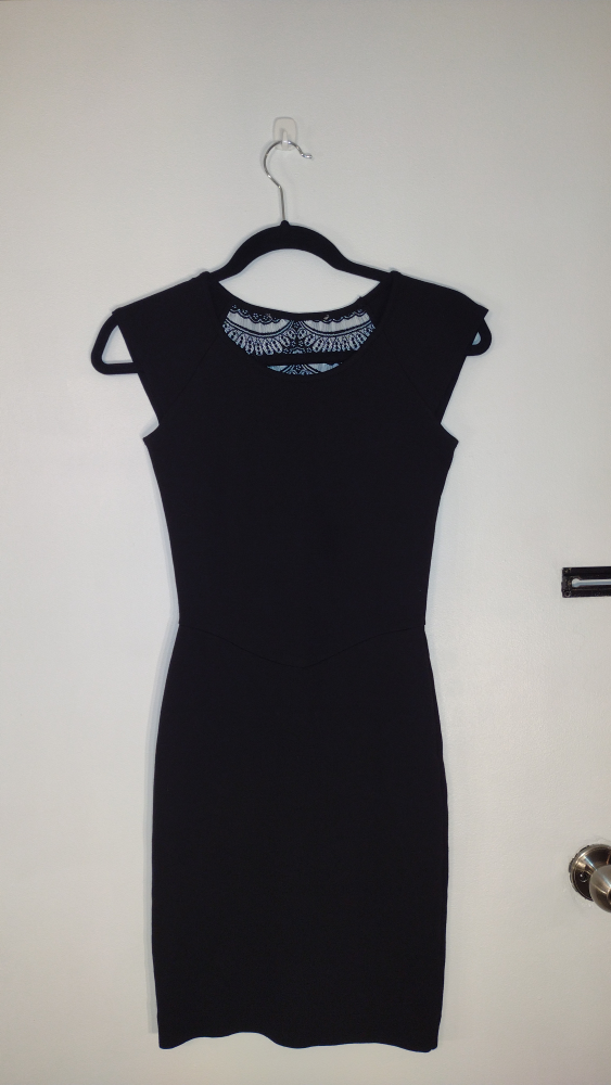 Black Lace Detail Dress