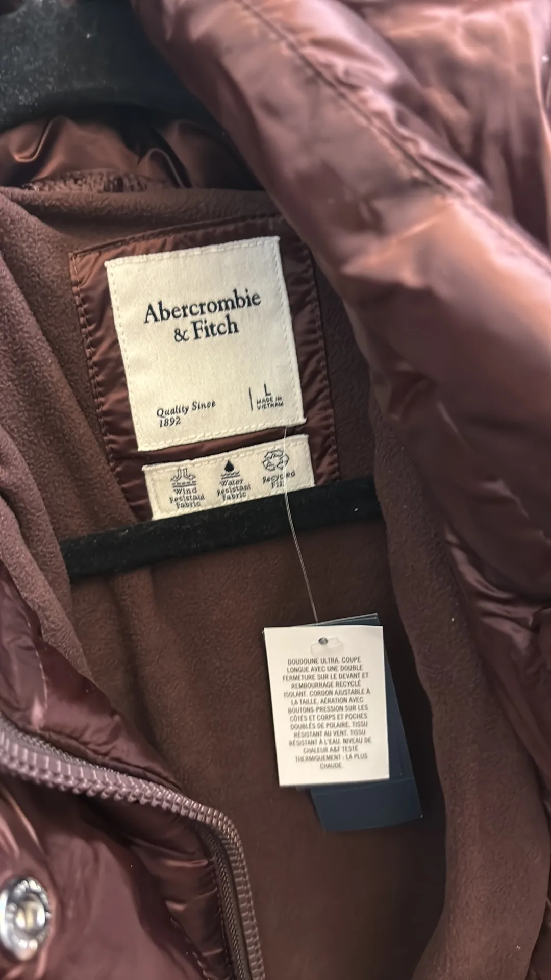 Abercrombie & Fitch Long Puffer Jacket image indicator(3)