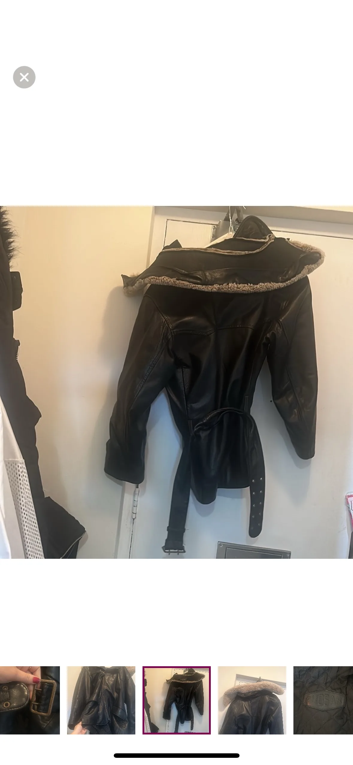 Rudsak Black Leather Jacket with Fur Collar image indicator(5)