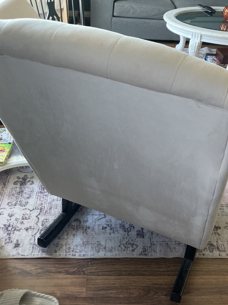 Cream Velvet Rocking Chair - photo 3