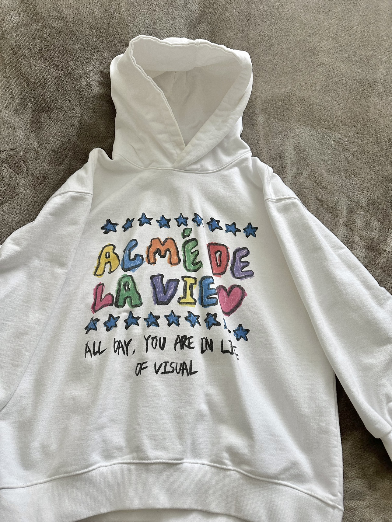 Acme' de la Vie COLORFUL CRAYON HOODIE WHITE - photo 2