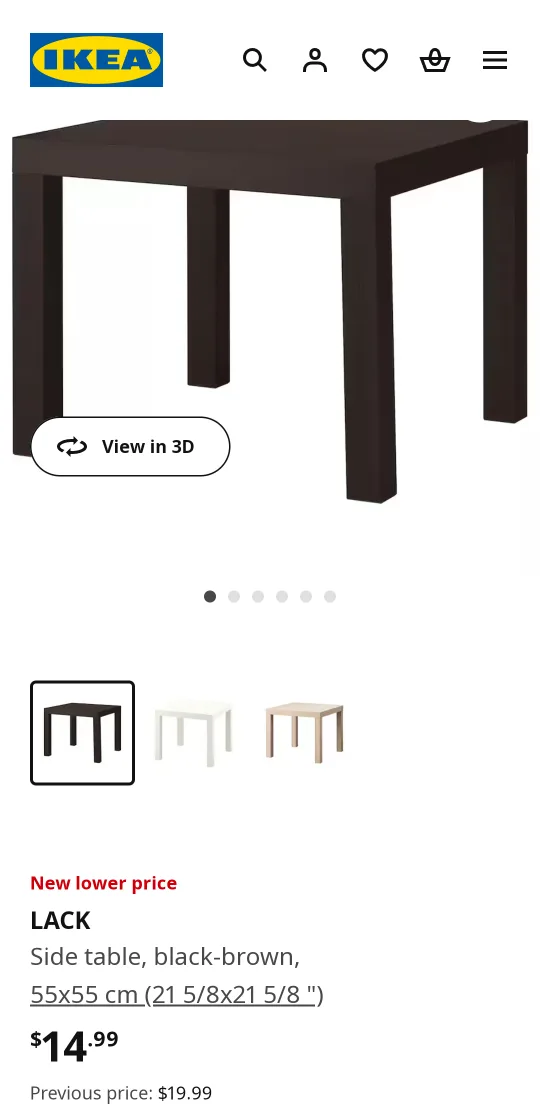 IKEA Lack side table thumbnail