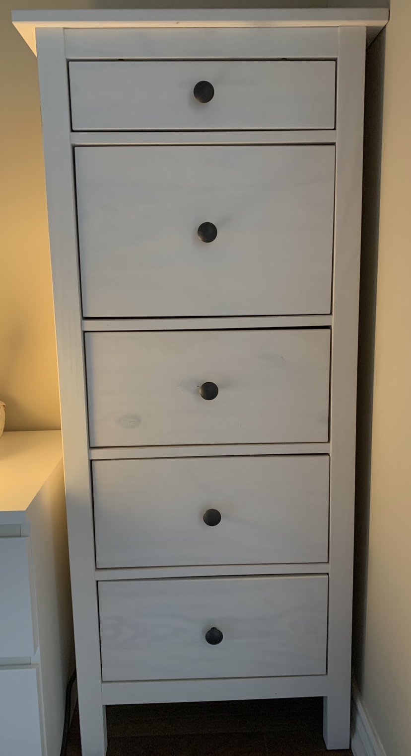 IKEA White 5 Drawer Chest of Drawers
