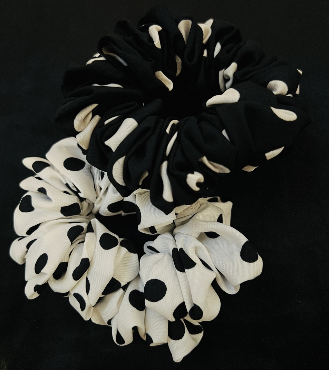 Polka Dot Hair Scrunchies
