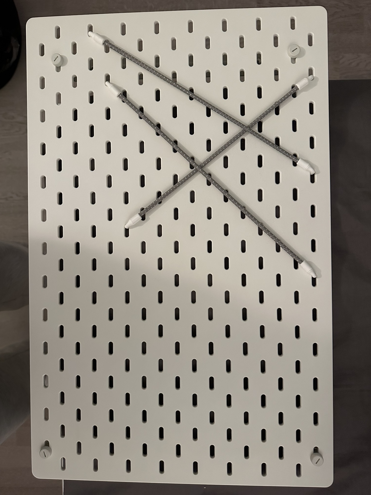 IKEA SKADIS peg board organizer