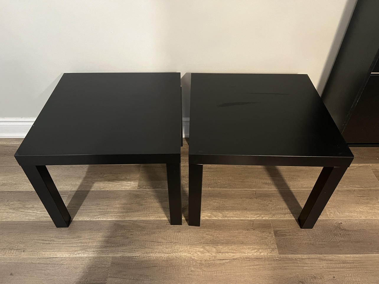 IKEA Black End Tables (Set of 2) - photo 2