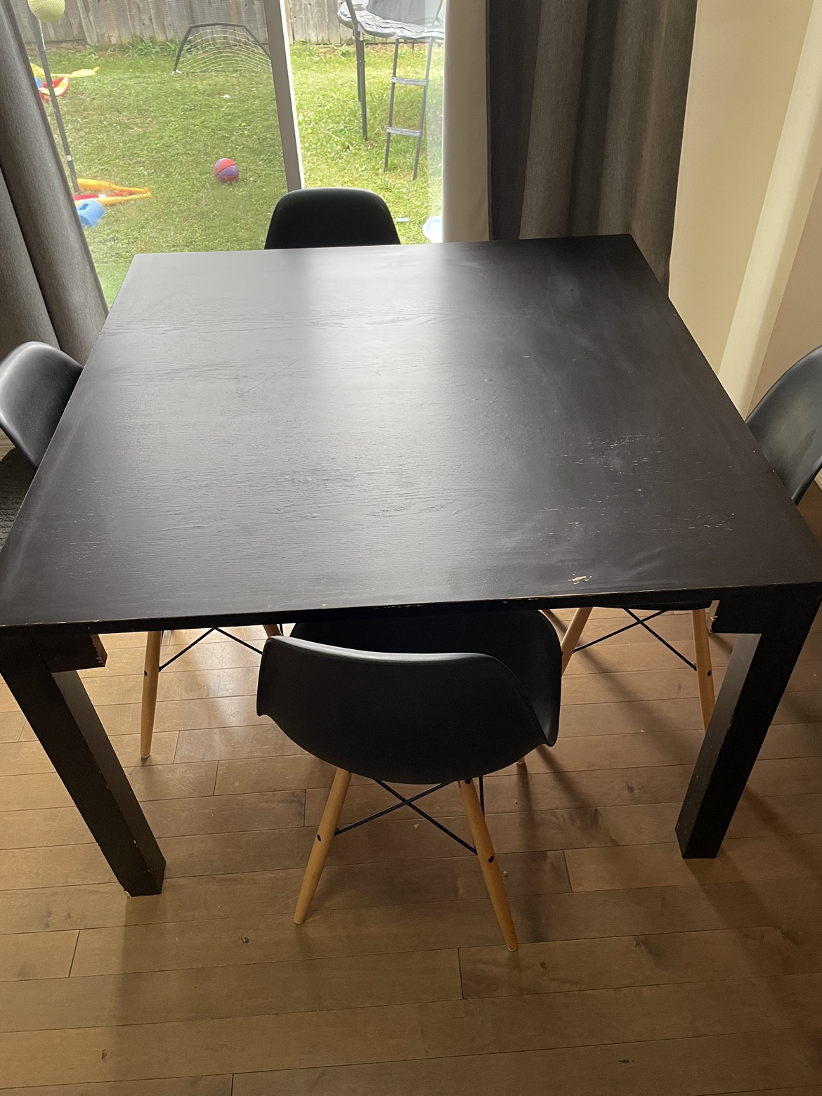 Black Dining Table and Chairs