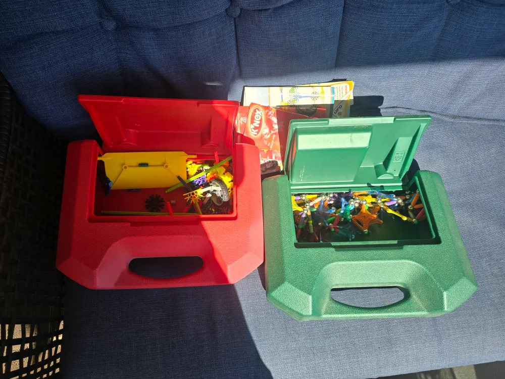 K'NEX Building Toys . 2  incomplete building sets . thumbnail