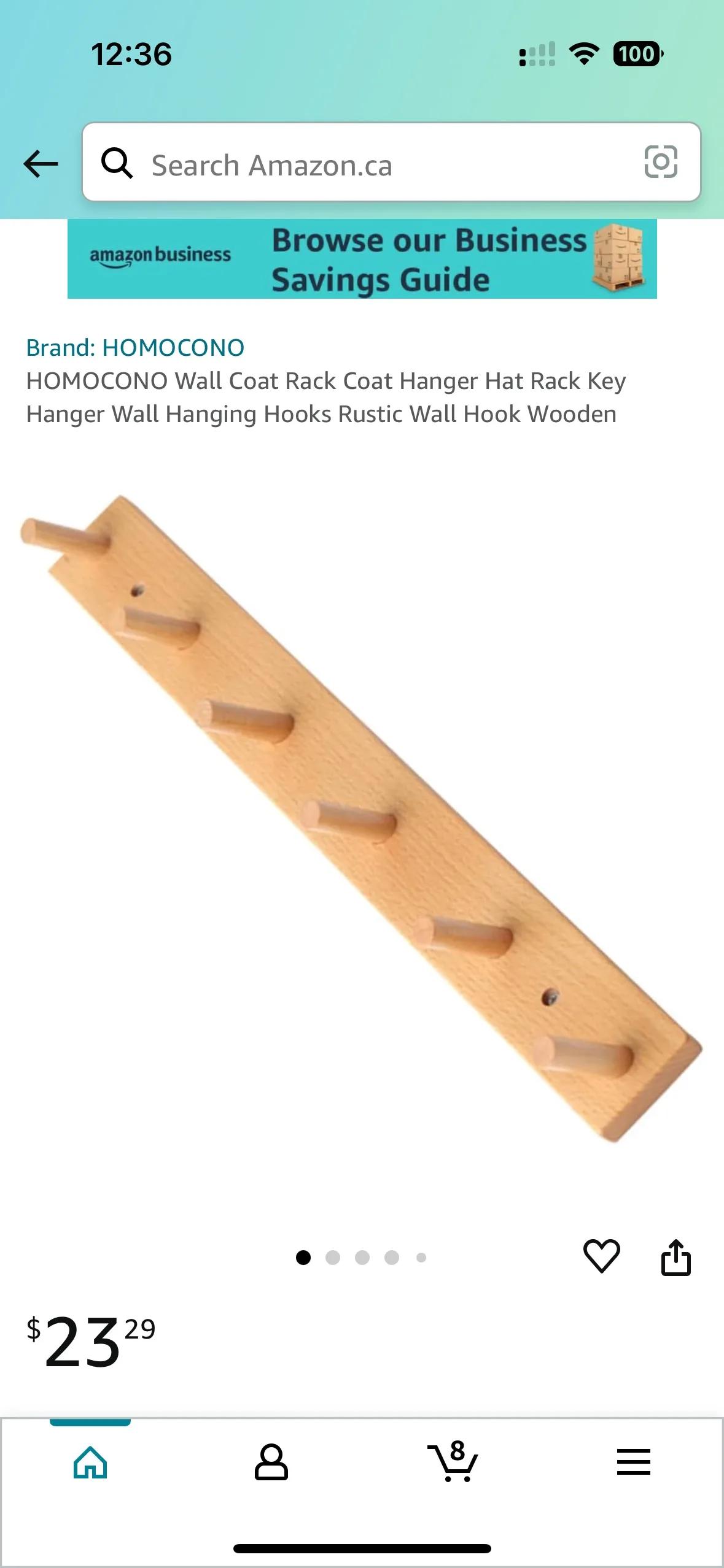 Wooden Wall Coat Rack image indicator(3)