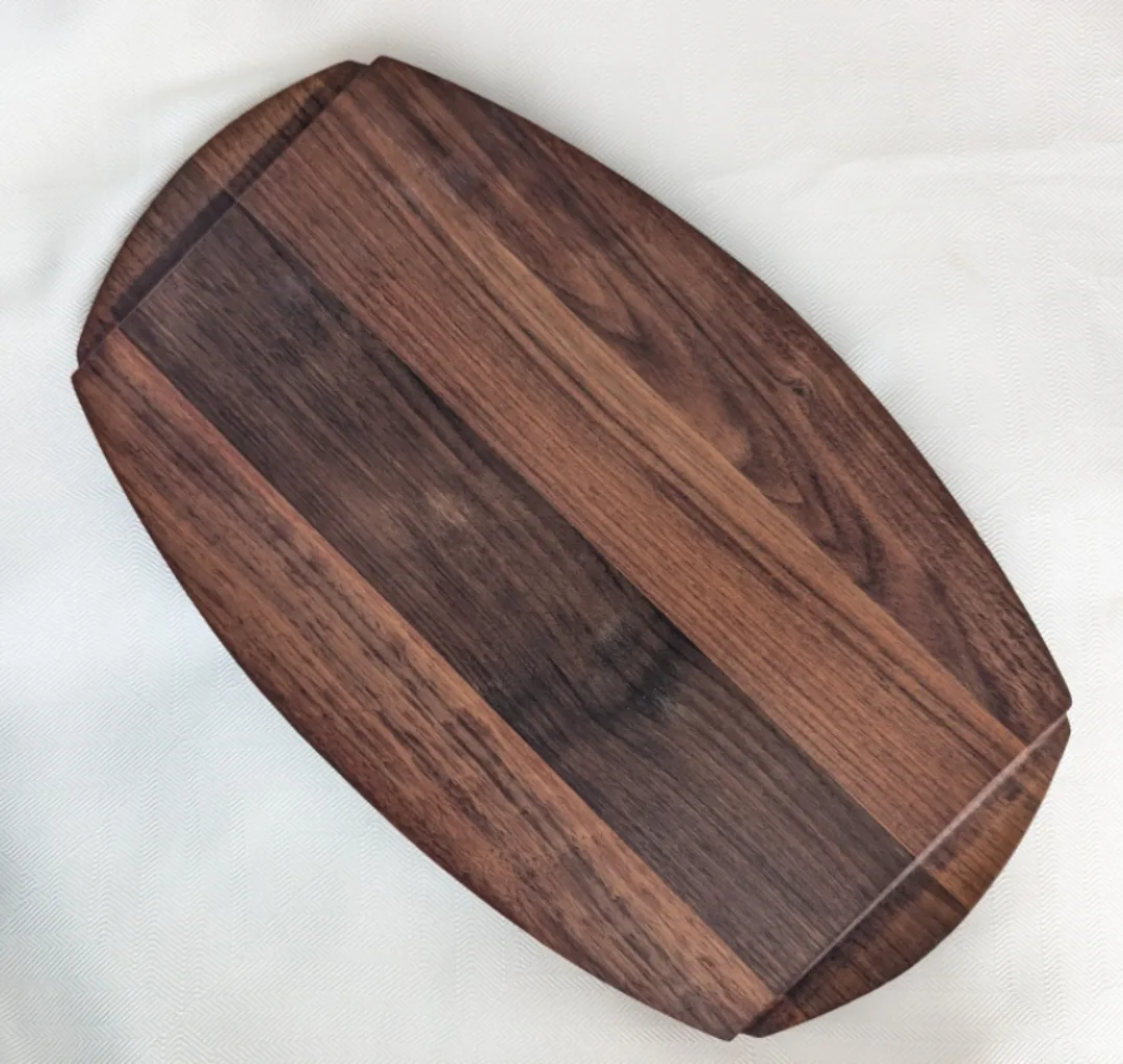 Vintage mid-century modern teak wooden tray image indicator(2)