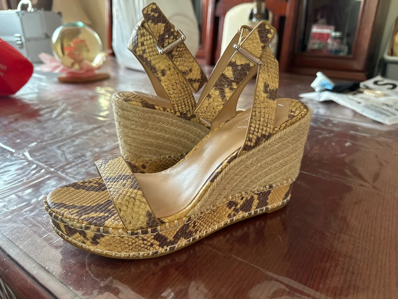 Ralph Lauren Snakeskin Wedges image indicator(2)