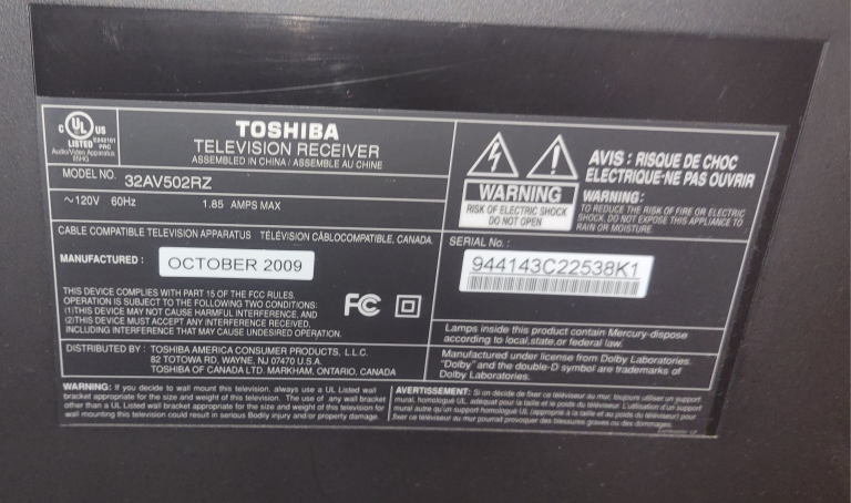 Toshiba 32" TV - photo 2