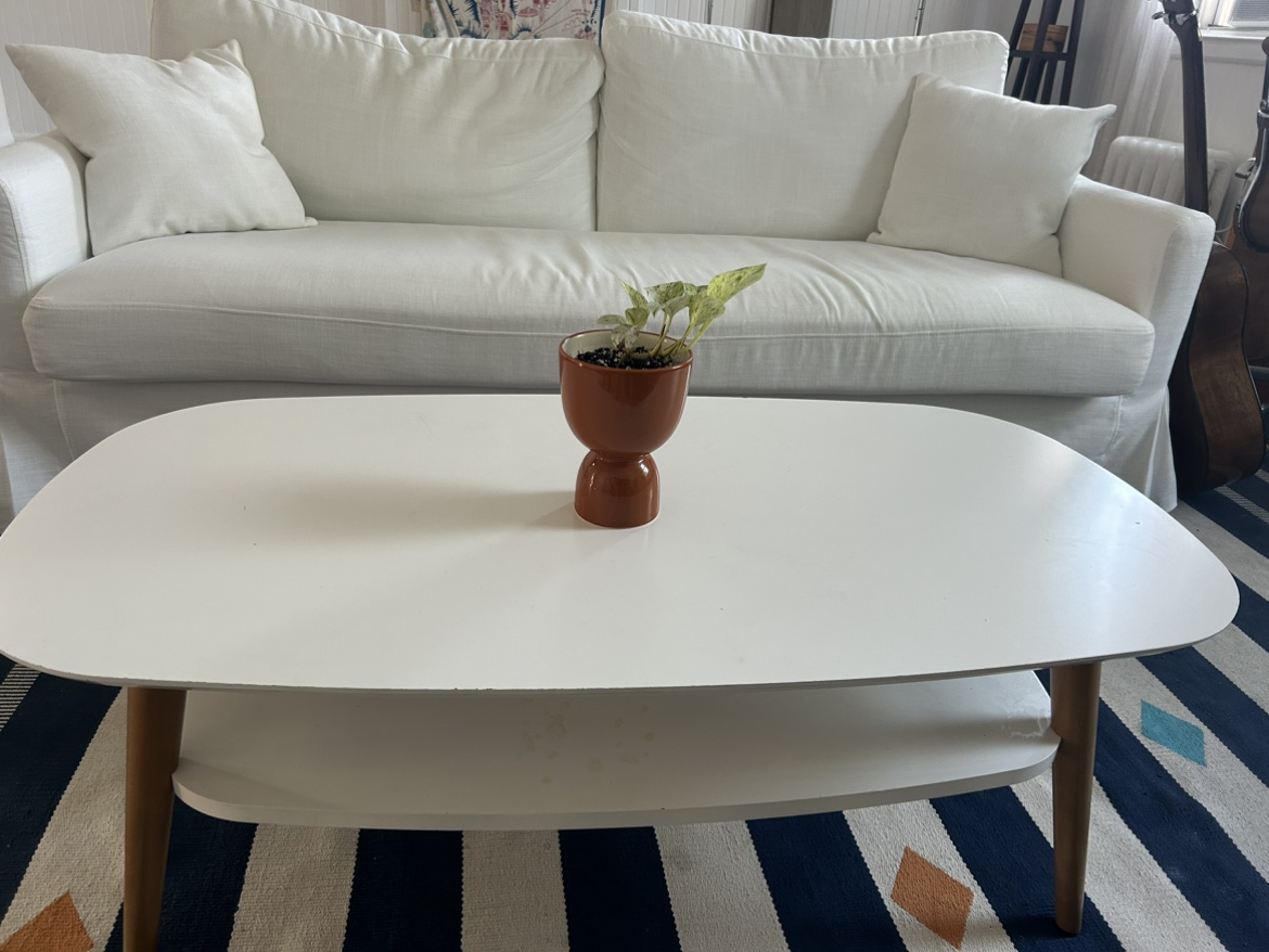 White MidCentury Modern Coffee Table
