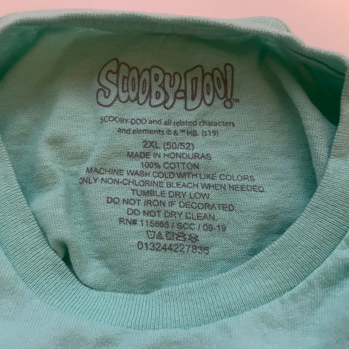 Scooby-Doo Cyan Mystery Machine Cotton Graphic T-Shirt Size XXL image indicator(4)