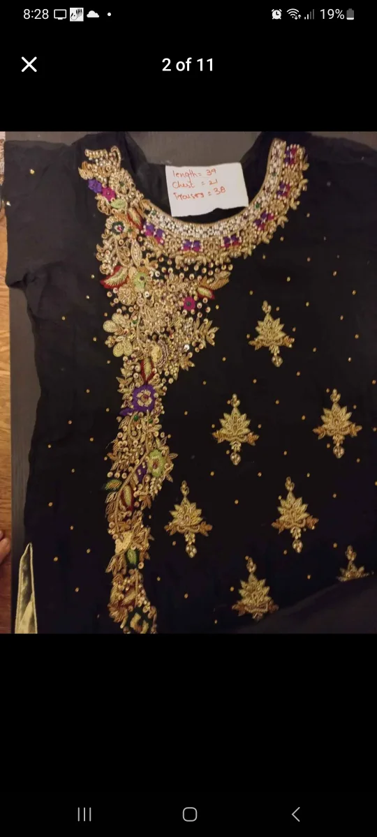 Black Embroidered 3 Piece Suit image indicator(2)