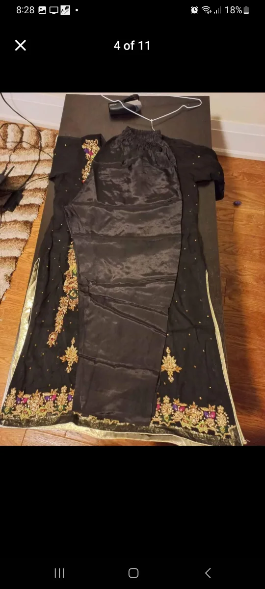 Black Embroidered 3 Piece Suit image indicator(3)