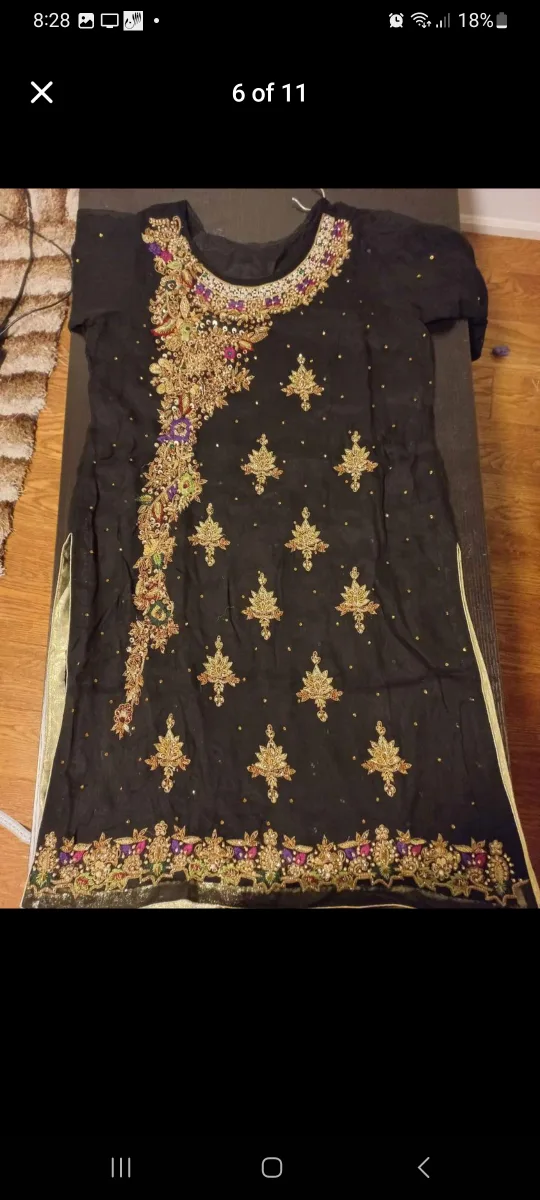 Black Embroidered 3 Piece Suit image indicator(4)