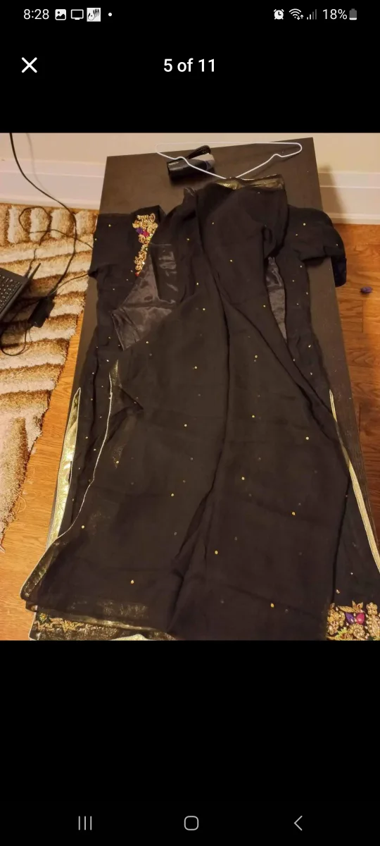 Black Embroidered 3 Piece Suit image indicator(5)