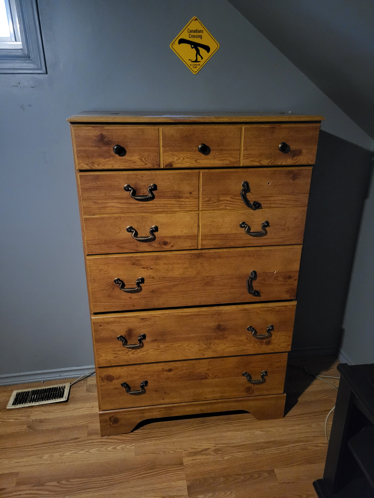 Wooden Dresser with Five Drawers