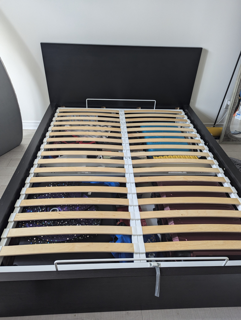 IKEA hydraulic lift-up queen bed with storage - photo 5