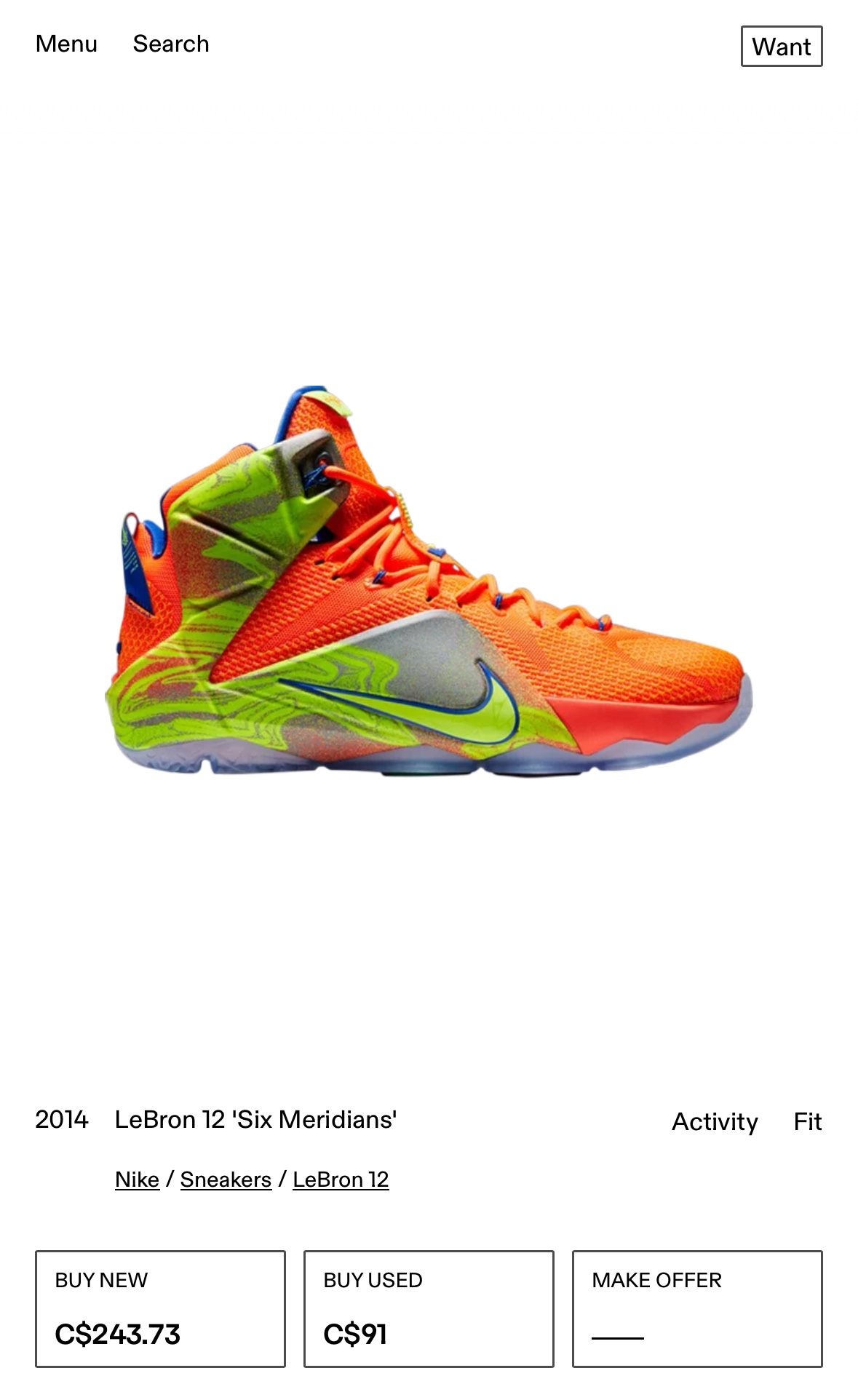 Lebron 12 meridian online