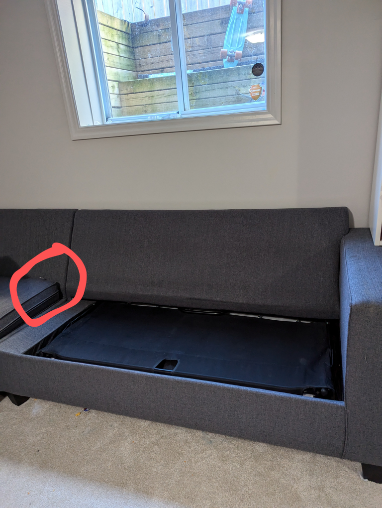Sectional  with Easy Fold Out Bed with Mattress - photo 4