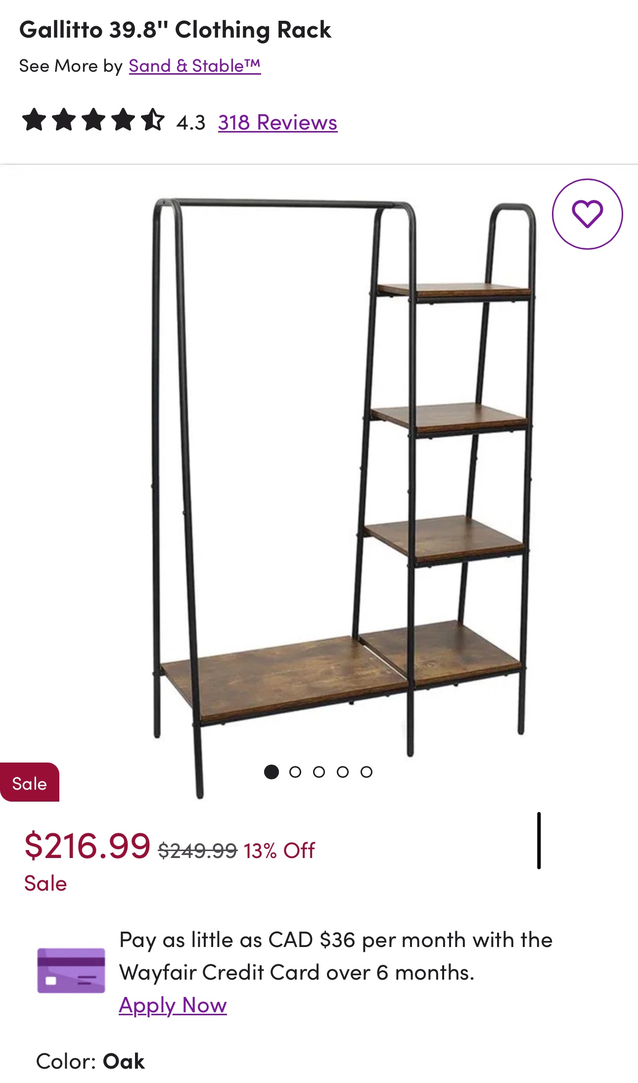 Black Metal and Wood 39.8'' Clothing Rack - photo 2