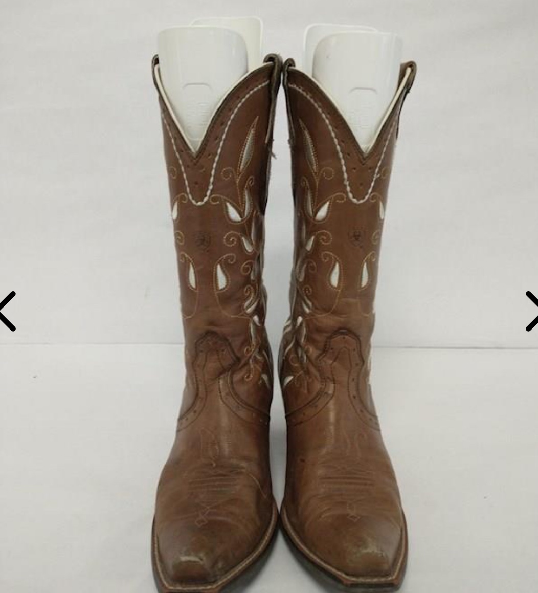Ariat Brown Embroidered Cowboy Boots