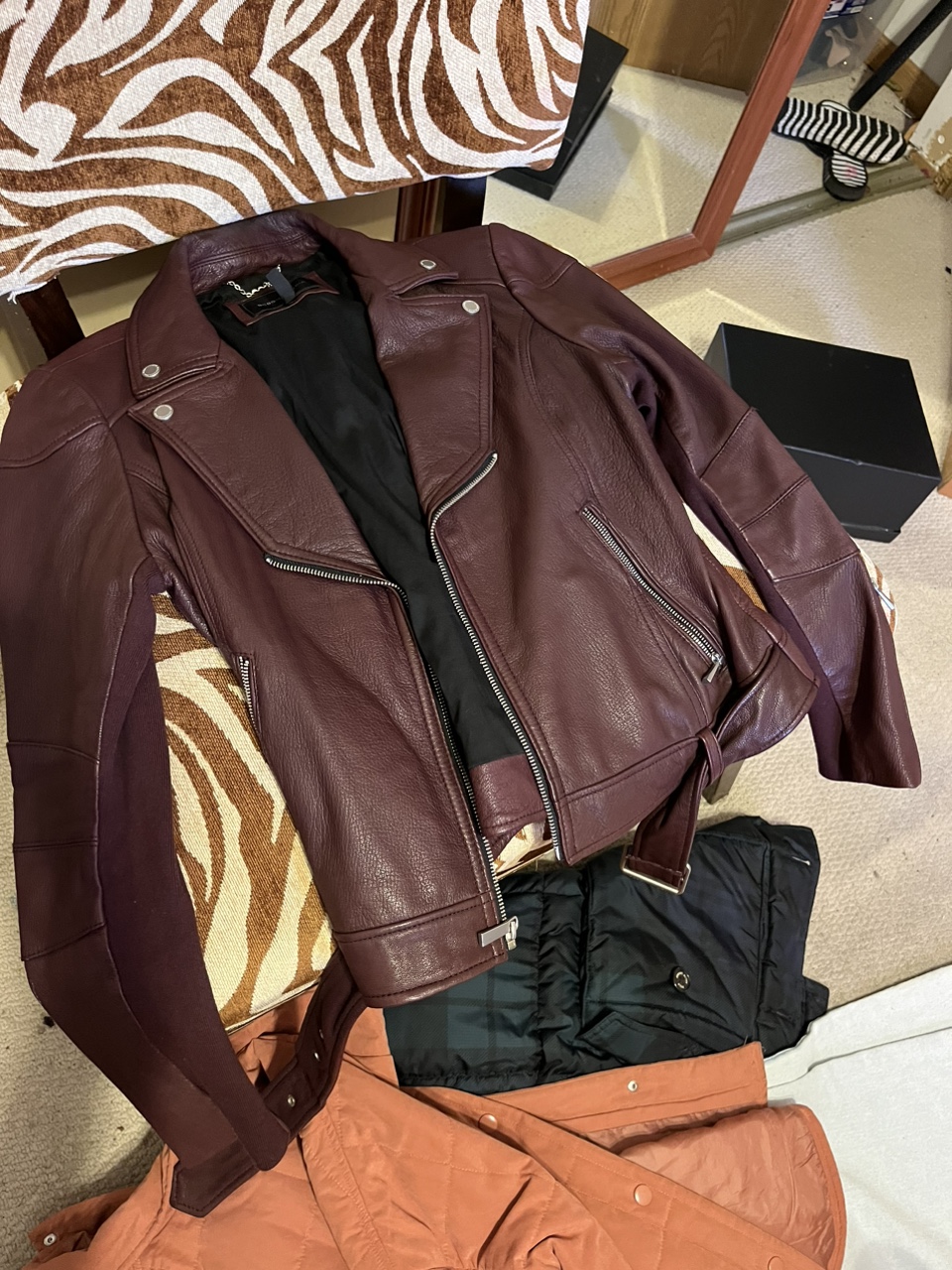 Women's Leather Jacket and Quilted Jacket