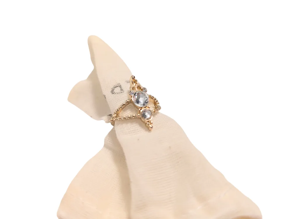 Gold Ring with Crystals thumbnail