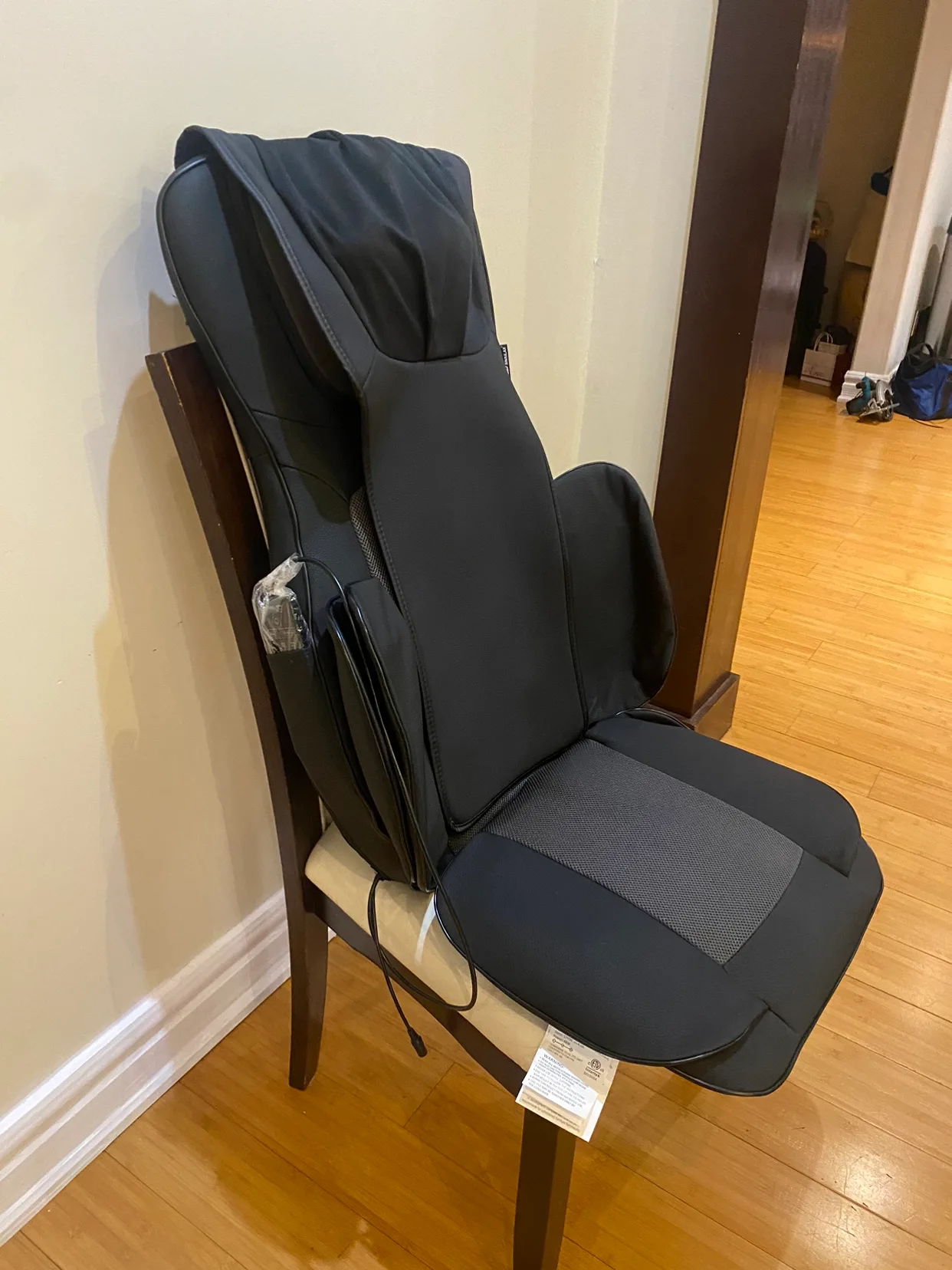 Shiatsu  Neck Back Massager chair Pad with Heat & Compre image indicator(5)