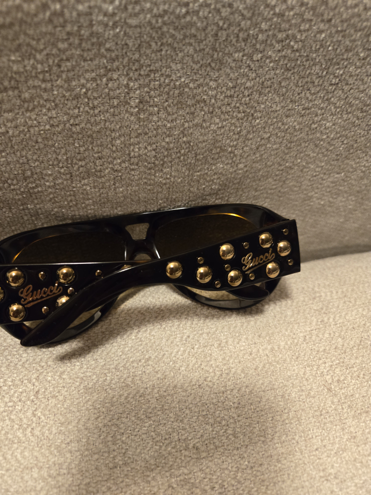authentic unisex Gucci sunglasses chocolate brown frames
