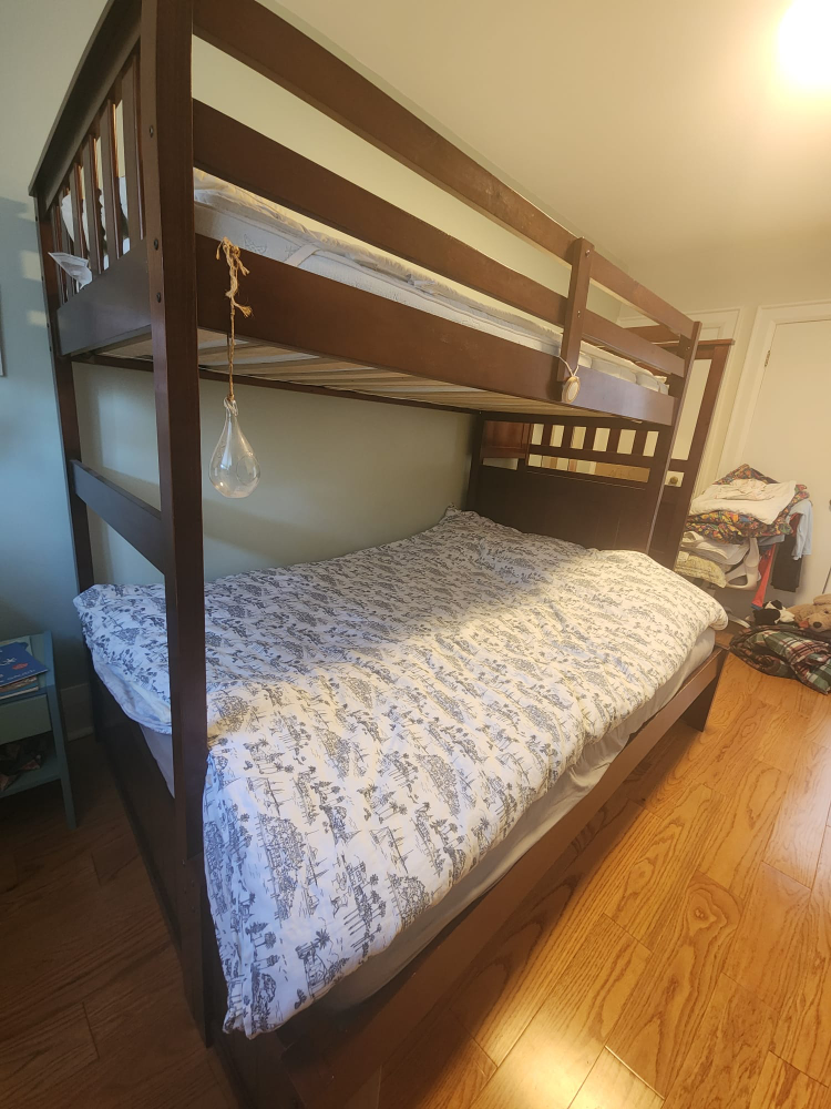 Solid wood twin over full bunk bed