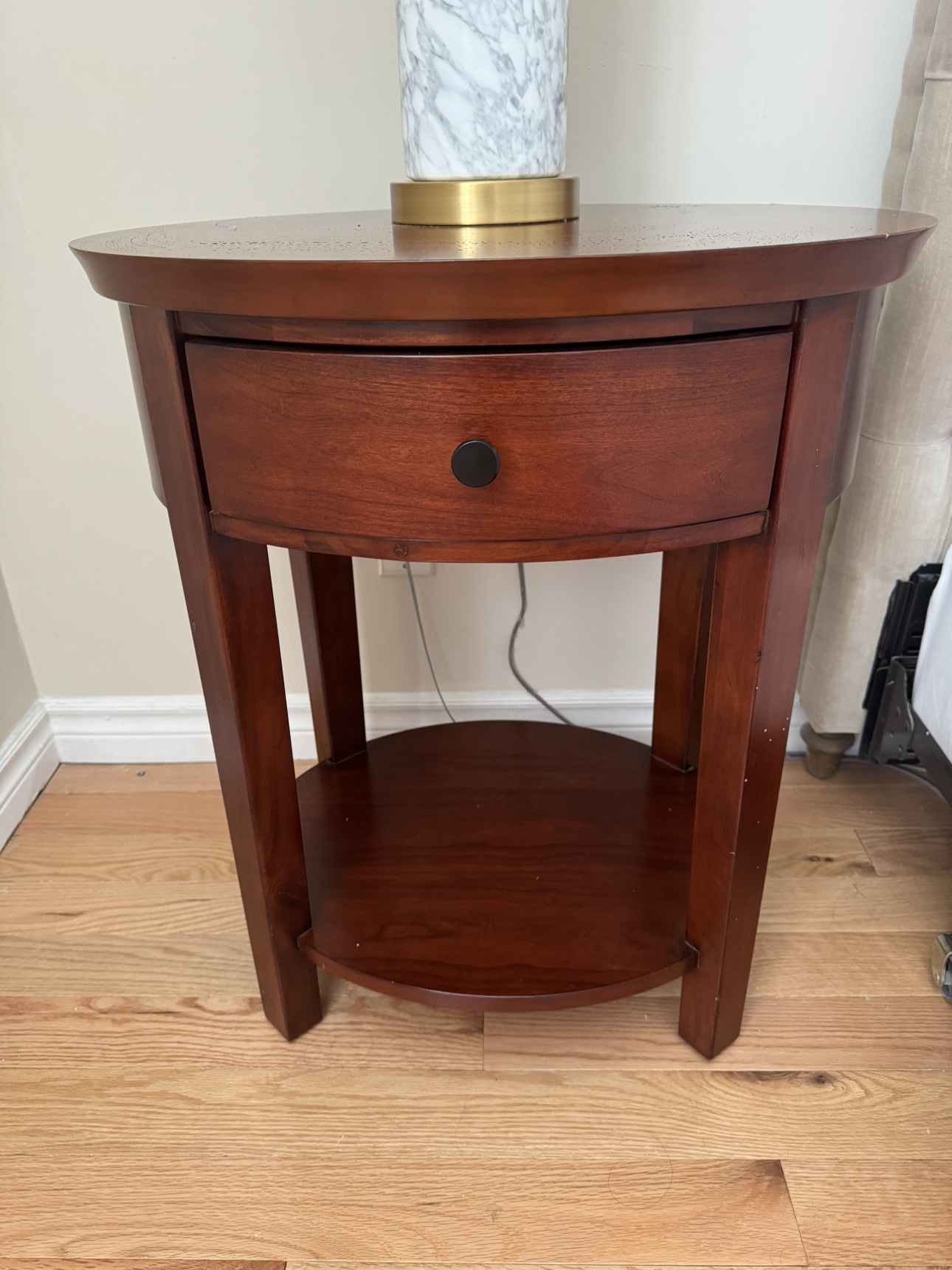 A set of two bedside table