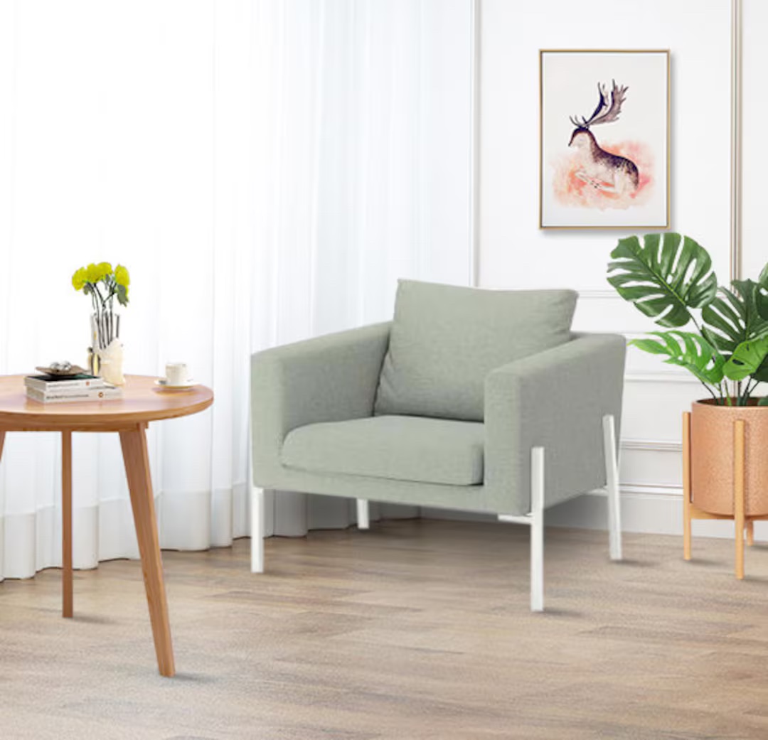 Ikea Koarp Armchair with White Legs Couch - photo 4