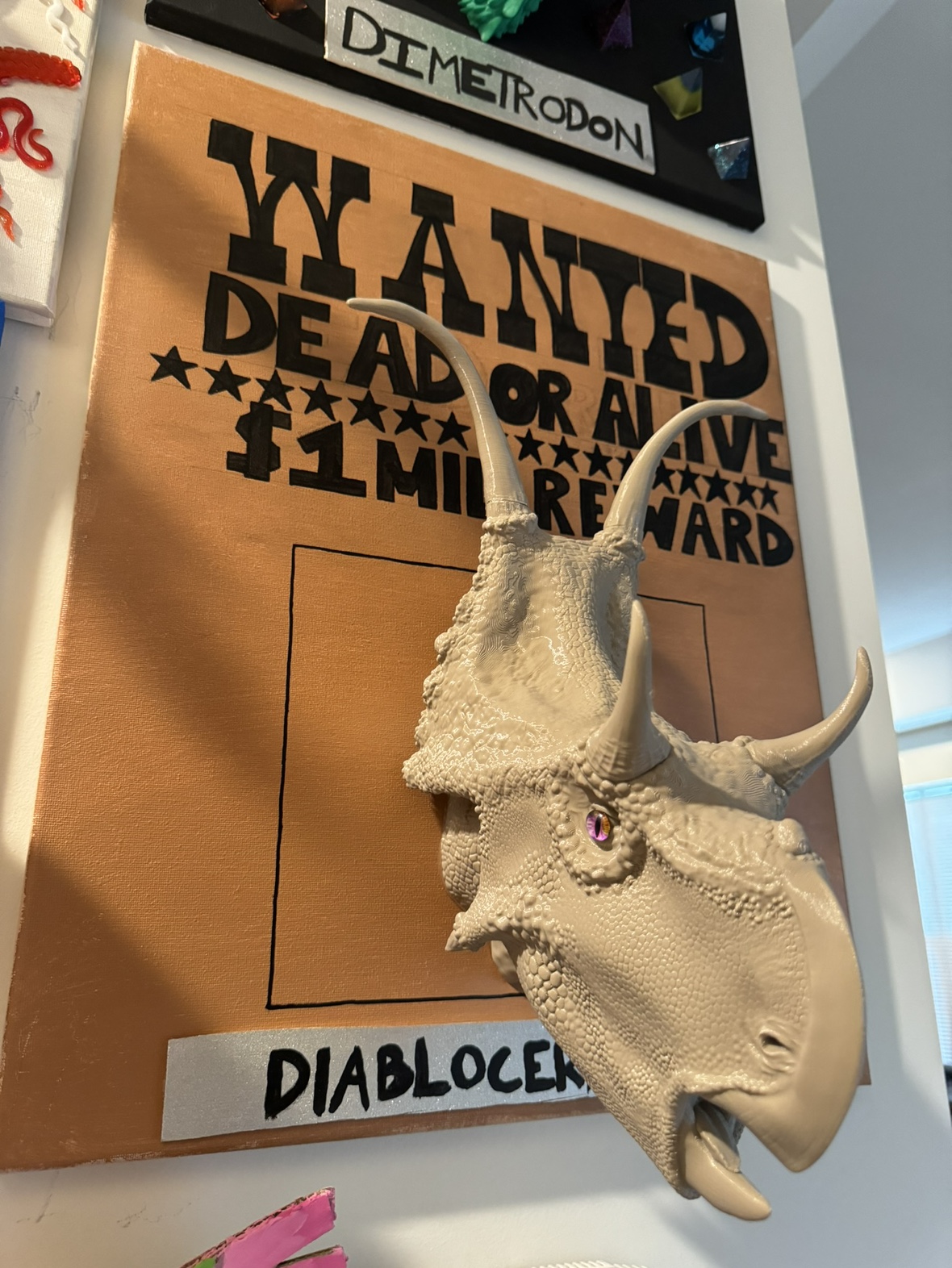 Diabloceratops Dinosaur Head Wall Decor