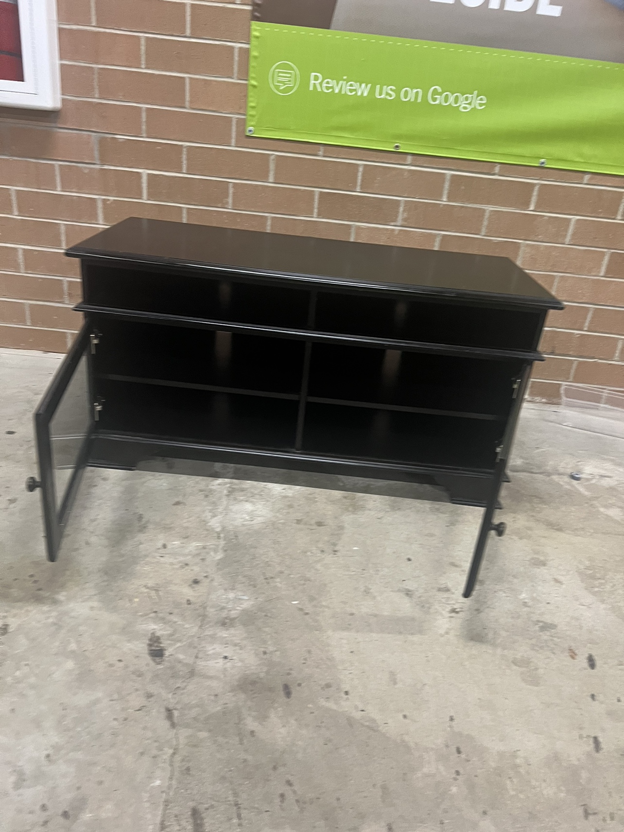 Black TV Stand w/storage - photo 5